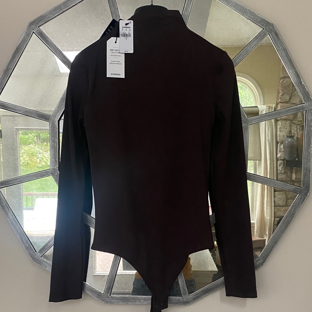 Express Dark Brown Body Contour Collection Women's Bodysuit